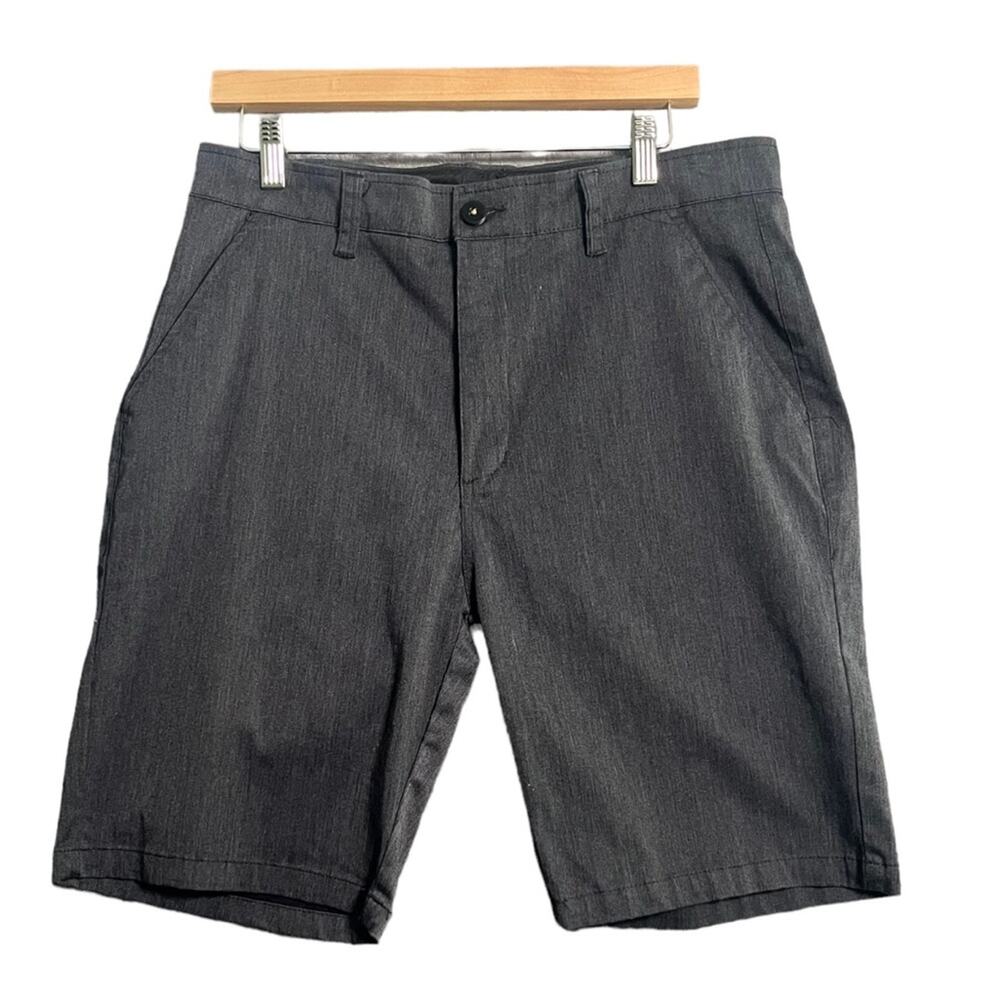 Gentlemens OutfittersShorts Black 34 Stretch Styled for Dapper Gents Flat Front
